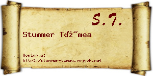 Stummer Tímea névjegykártya