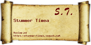 Stummer Tímea névjegykártya